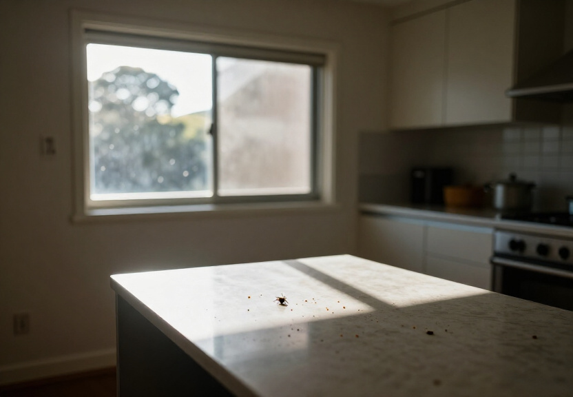 Cockroach infestation in a Wahroonga kitchen before treatment